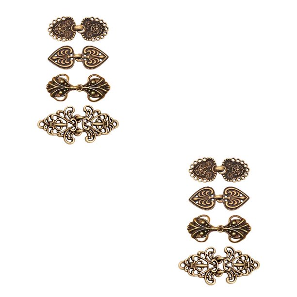 Sonducket 4Pcs Medieval Alloy Shawl Fastener Sew Celtic Clips Cardigan for Girl Women 2piezas Bronce 4 piezas