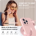 thumbnail image 6 of Compatible with MagSafe iPhone 14 Pro  Case, [9H Screen Protector] [Camera Protective] [Soft Microfiber Lining] Liquid Silicone Shockproof Case for iPhone 14 Pro - Pink Sand, 6 of 15