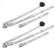 Standard 3 Point Gray & Grey Retractable Bucket Seat Belt Kit for Jeep CJ & DJ 1953-1970 - 2 Belts