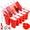 Red, variant on RYLZX Popsicle Molds 10 Pieces Silicone Ice Pop Models Popsicle Models Reusable Easy Release Ice Pop Maker Bring a brush (10 Cavities-Red)