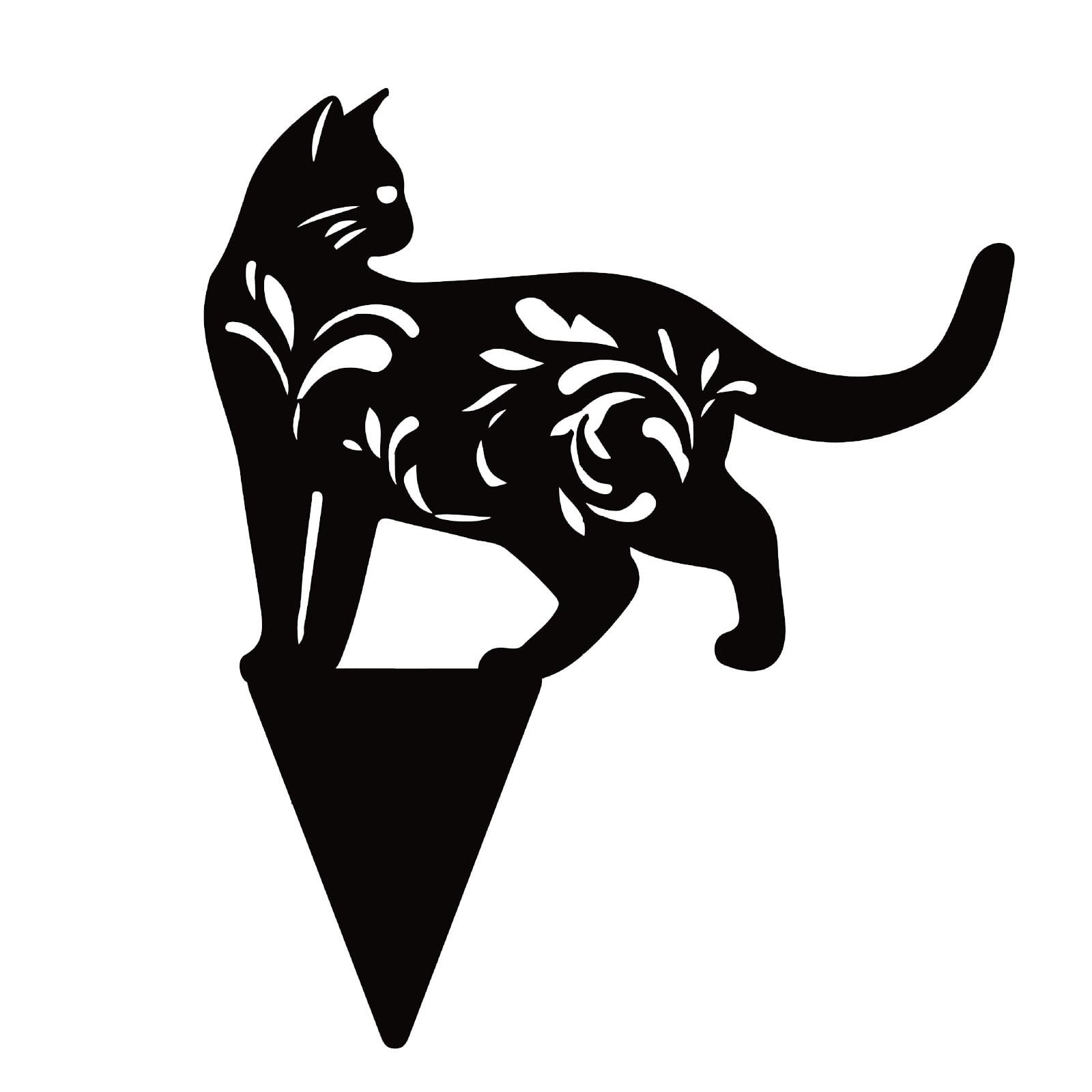 SRstrat Garden Ornaments Cats Yard Art Garden Ornaments Black Cats