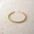 thumbnail image 4 of Sparkle Jewels Round Cubic Zirconia Women's Heart Tennis Bracelet 14K Yellow Gold Plated, 4 of 4