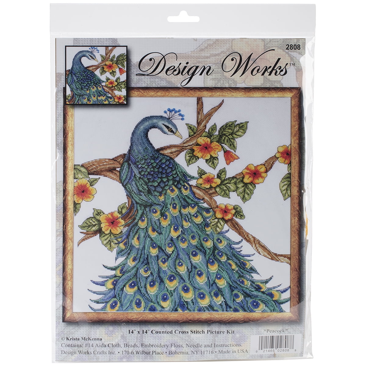 Peacocks & Apple Blossoms Quilt Block Multi Sizes FrEE ShiPPinG WoRld WiDE