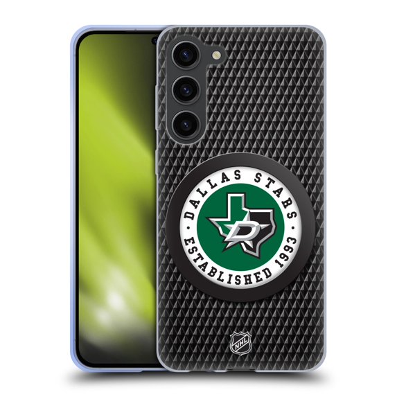 Head Case Designs Officially Licensed NHL Dallas Stars Puck Texture Soft Gel Case Compatible with Samsung Galaxy S23+ 5G