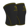 thumbnail image 1 of Rodilleras de 7 mm (1 par) - Rodilleras de alto rendimiento para levantamiento de pesas, cross training y powerlifting - Las mejores rodilleras y correas de compresión - Para hombres y mujeres (Negro/, 1 of 5