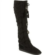MUK LUKS Women's Annie Tall Knit Sock Cuffed Boots