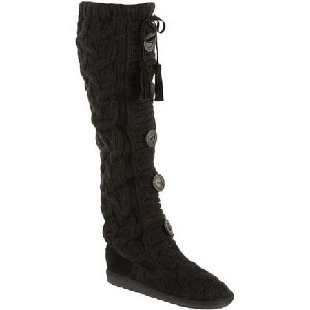 MUK LUKS Women's Annie Tall Knit Sock Cuffed Boots