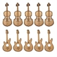 thumbnail image 1 of 10 adornos de guitarra en miniatura hechos a mano, de madera, para proyectos de bricolaje., 1 of 5