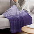 thumbnail image 3 of Purple Ombre Blanket Soft Cozy Warm Throw Blanket for Couch, Plush Fuzzy Flannel Fleece Blankets for Sofa, Modern Abstract Art Ocean Oil Painting Bed Blankets Lightweight Gifts for Women, 40"x50", 3 of 9