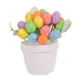 thumbnail image 2 of Tachiuwa Artificial Easter Eggs Pot Easter Egg Flower Pot for Office Desktops Festivals Gold Spotted, 2 of 10
