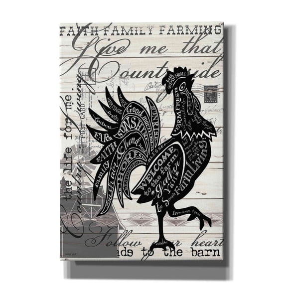 Epic Graffiti 'Welcome to the Farm Chicken' by Cindy Jacobs, Canvas Wall Art, 18"x26"
