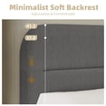 thumbnail image 5 of 4 EVER WINNER King Size Boucle Bed Frame with Headboard, Upholstered Platform Bed with Wood Slats, Soft Rounded Corners, No Box Spring Required, Non-Slip and Noise-Free, Easy Assembly, Grey, 5 of 9