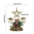 thumbnail image 3 of Moocorvic Candle Holders Christmas Decorations with Red Berry And Pine Needles, for Party Table Centerpiece, 3 of 7