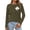 A1-Army Green944, variant on XIAONU Maple Leaf Heart Print Womens Long Sleeve Shirt Crew Neck Casual Basic Tee