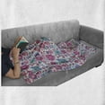 thumbnail image 6 of Garden Soft Flannel Fleece Throw Blanket, Doodle Peonies Tulips Berries Bugs Botanic Display Print, Cozy Plush for Indoor and Outdoor Use, 50" x 70", Violet Blue Sky Blue, by Ambesonne, 6 of 6
