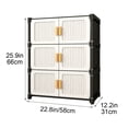 thumbnail image 3 of Door-Mounted Shoe Cabinet with Detachable Shoe Racks, Multi-Tiered Storage Shelves, Enclosed Entryway Organizer for Hallway and Living Room, 3 of 5