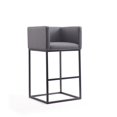 thumbnail image 1 of Manhattan Comfort Embassy 38 in. Grey and Black Metal Barstool, 1 of 3