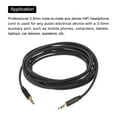 thumbnail image 4 of 3.5mm Aux Cable Male to Male Auxiliary Audio Cable HiFi Headphone Cord 10ft Nylon Braided for Phone Headphone Black, 4 of 4