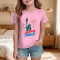 thumbnail image 2 of Staki Girls American Flag Shirt Independence Day 4th of July Shirt for Toddler Girls Kids, USA Flag Red White Blue T-Shirt Tee 2T,3T,4T(Pink,9-10 Years), 2 of 5