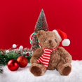 thumbnail image 5 of wsevypo Oso de peluche navideño con gorro y bufanda, lindo muñeco de peluche de dibujos animados, 5 of 5