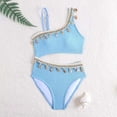 thumbnail image 6 of JFOPQVSM Girls Comfortable Breathable Skin Friendly Sleeveless Swimsuit Fashionable Strap Swimsuit, 6 of 7