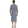 thumbnail image 3 of Men’s Waffle Robe, 3/4 Sleeve Lightweight Bathrobe for Men, Breathable Kimono Spa Robe Hotel Lounge Shower Robe for Home Travel Resort,L-XL Gray, 3 of 7