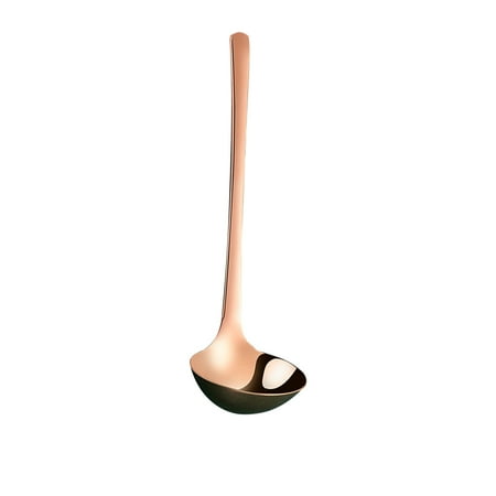 

Rosarivae Long Handle Soup Spoon Stainless Steel Food Serving Scoop Mixing Spoon for Home Restaurant (Rose Gold)