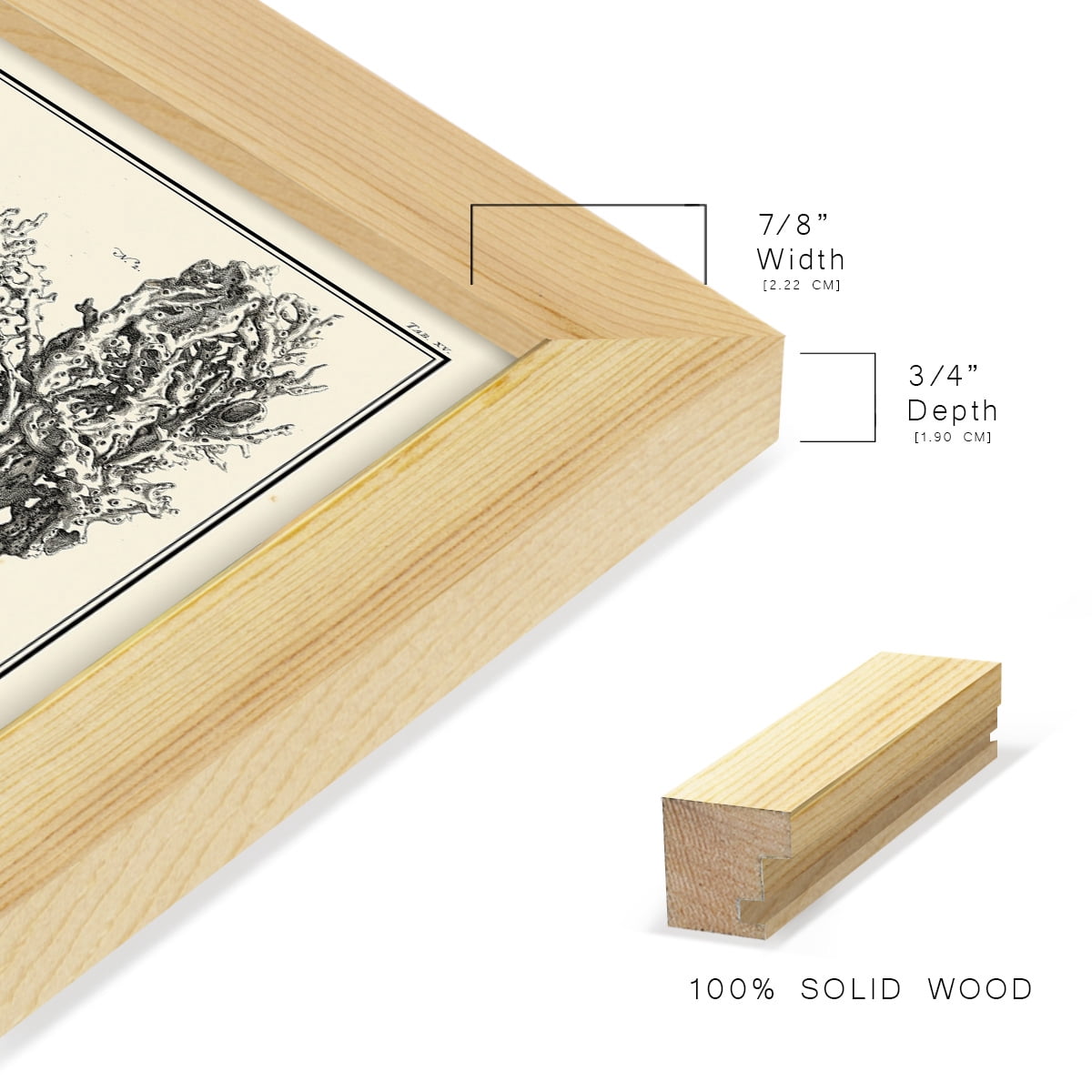 Aegean Collection IV -Framed Print w/glass-Natural Wood