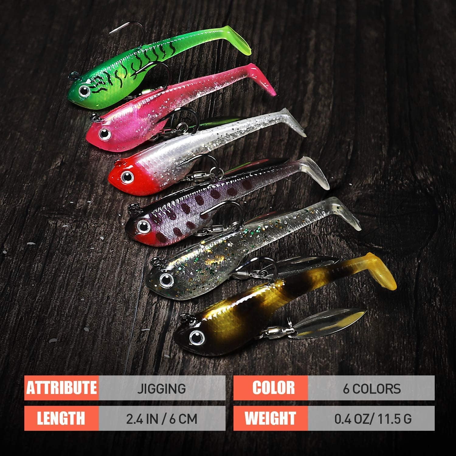 TRUSCEND Fishing Lures for Bass Trout Japan Formula Jighead Lures Paddle Tail Swimbaits Soft Fishing Baits Freshwater Saltwater Jigging Bass Fishing Lures