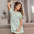 thumbnail image 3 of Naloa Different Breeds of Dogs Print Women Nightgowns,Womens Loungewear,Short Sleeve Sleepwear,Comfy Ladies Nightdress, 3 of 6