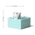 thumbnail image 3 of 4-Pack Cartoon Cat Figurines - Handcrafted Resin Miniatures for Desktop/Garden Decor, Adorable Bathing Pool Design for Cat Lovers, 3 of 4