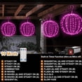 thumbnail image 7 of 12INCH Outdoor/Indoor LED Christmas Light Ball,Foldable Metal Sphere Lights, Connectable Waterproof 16 Modes with Timer, Hanging Tree Globe Lights for Holiday Christmas Decorations (PINK), 7 of 7