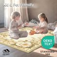thumbnail image 4 of ODIKA 4'x6' Machine Washable Non-Slip Area Rug, Heritage Blossom Entryway Beige High Traffic Rug, Beige, 44810, 4 of 7