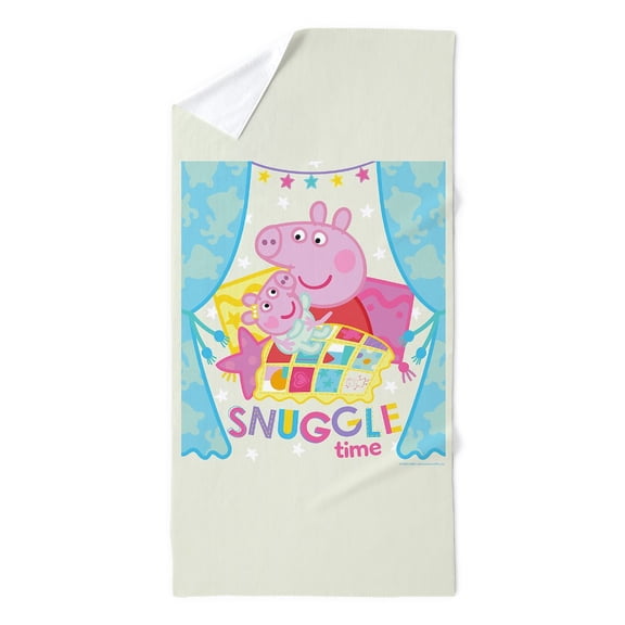 CafePress - Peppa Pig: Snuggle Time - 35"x70", Extra Large, Oversized, Jumbo Beach Towel