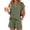 Army Green, variant on Womens Henley 2 Piece Short Sets Summer 2026 Lounge Spring Beach Airport Travel Vacation Outfits Matching Sweatsuit