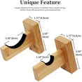thumbnail image 4 of Estante de exhibición de montaje en pared para bate de béisbol, soporte de suspensión de bate de béisbol con pantalla Horizontal, soporte de madera para bate de béisbol, 2 uds., 4 of 5