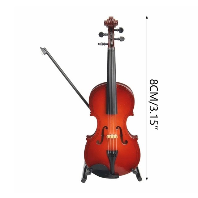 Bwiyojiz Decoration Ornaments Mini Musical Instrument Violin Model Training Teacher Graduation Gift, Gifts for Friend, Multicolor