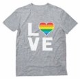 thumbnail image 1 of LGBTQ Pride Men's T-Shirt - Rainbow Heart Love Design - Gay Rights Support - Pride Parade Wear - LGBTQ Gifts - Gay Purride Equality Apparel - Love is Love Rainbow Heart O Shirt, 1 of 5