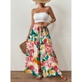 thumbnail image 3 of Bsubseach Fashion Women Wide Leg Pants Floral Flowy Palazzo Pants Summer Casual Cruise Trousers, 3 of 10