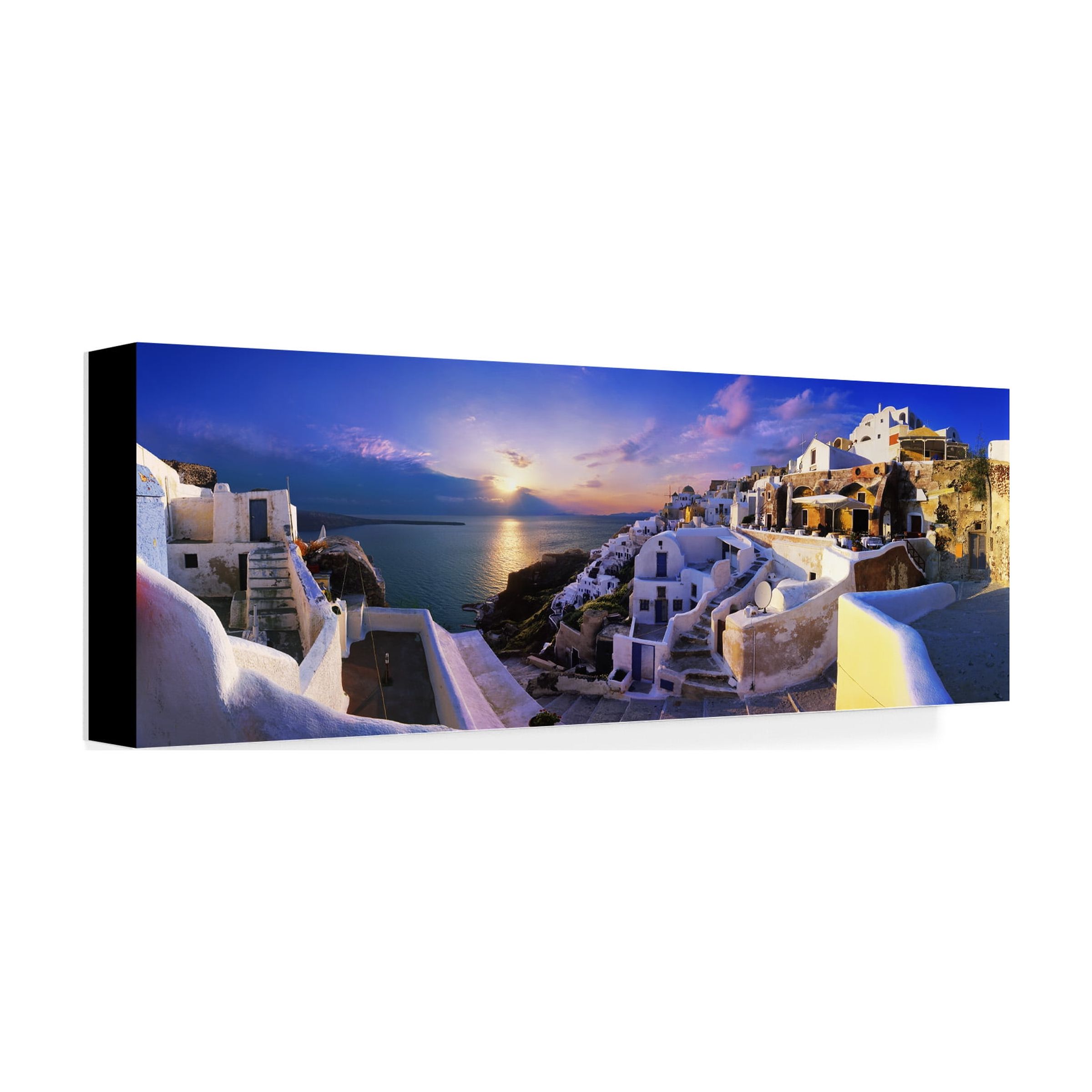 John Xiong 'Santorini Sunset' Canvas Art