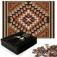 thumbnail image 2 of Ambesonne Afghan Jigsaw Puzzle Durable Cardboard, Pixel Art Design, 1000 pcs, Multicolor, 2 of 5