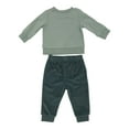 thumbnail image 2 of Chick Pea Baby Baby Boy Infant and Newborn Jogger Set Long Sleeve with Pants 2 PC Set Velour Velvety Green 6-9M, 2 of 2