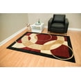 thumbnail image 1 of Rug Legend Modern High Quality Hand Carved Area Rug Carpet 1052 Burgundy, 1 of 5