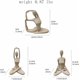 thumbnail image 2 of Conjunto de 3 Estatuas Yoga Oro, Figurinas Resina Meditación Zen para Estantería, Decoración del Hogar, Regalos Dorado, 2 of 7