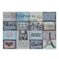 thumbnail image 1 of Paris Cutting Board, Grunge Textured Retro Collage of France Famous Object Eiffel Tower Europe Theme, Decorative Tempered Glass Cutting and Serving Board, Small Size, Multicolor, by Ambesonne, 1 of 1
