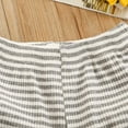 thumbnail image 5 of Annhoo Toddler Baby Girls Outfits Summer Stripes Print Knitted Sets Short Sleeve Round Neck T Shirts with Shorts, 5 of 8