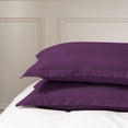 thumbnail image 4 of 5 Piece New Straight Line Pattern Comforter Set, 800 TC, 100% Egyptian Cotton, King/California King Size Plum Solid, 4 of 6