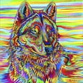 thumbnail image 2 of Great Art Now Psychedelic Wolf by Rebecca Wang Art, Framed Wall Art, 13.25W x 13.25H, 2 of 3