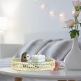 thumbnail image 5 of Unique Bargains Round Metal Perfume Tray Glass Candle Cosmetic Decorative Tray, 5 of 7
