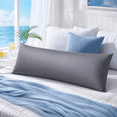 thumbnail image 6 of Yalamila Cooling Body Pillow for Adults, Firm Full Body Support Pillow for Side Sleepers, Soft Long Bed Pillow with Removable Cooling Cover, 20x54 Gray, 6 of 7